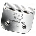 Detachable Pet Clipper Blades Dog Grooming Clipper Replacement Ceramic Blades, Compatible with Andis, Wahl, Oster(Size 15#,Cut Length 1.2mm) - size: 15# (1.2mm)