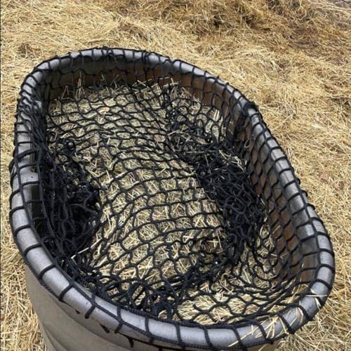 YardJoyliz Stock Tank Hay Net for 100 Gallon-150 Gallon Stock Tank | Heavy Duty 1- 4/7" Holes Slow Feed Hay Net, Black