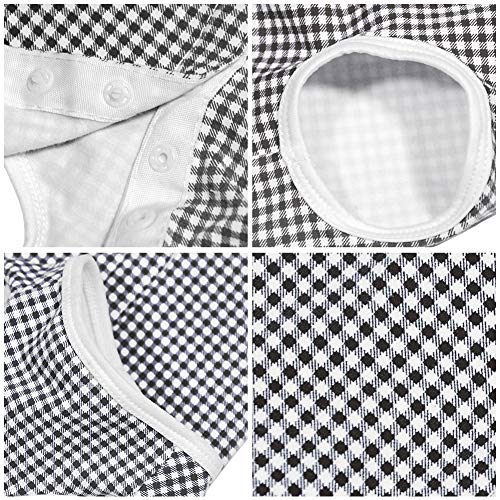 Dog’s Recovery Suit Post Surgery Shirt for Puppy, Wound Protective Clothes for Little Animals(Black White Plaid-XXS) - color: black white plaid, size: XX-Small