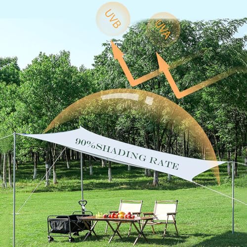 90% White Shade Cloth, 2 x 4 FT Sun Shade Sails for Patio, Garden, Greenhouse, Plant, Chicken Coop, Dog Kennel, Backyard, Balcony - size: 2 x 4 FT