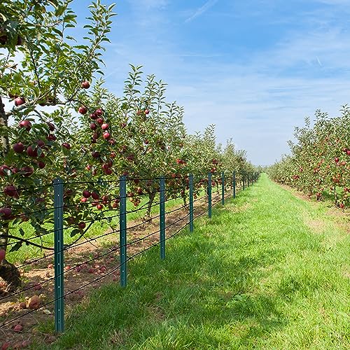 (4 Sizes: 4-5-6-7 Feet) LADECH 4 Feet Sturdy Duty Metal Fence Post with 20 Zip Ties – Garden U Posts for Fencing (4 Feet - Heavy - Set 10) - style: 4 Feet - Heavy - Set 10