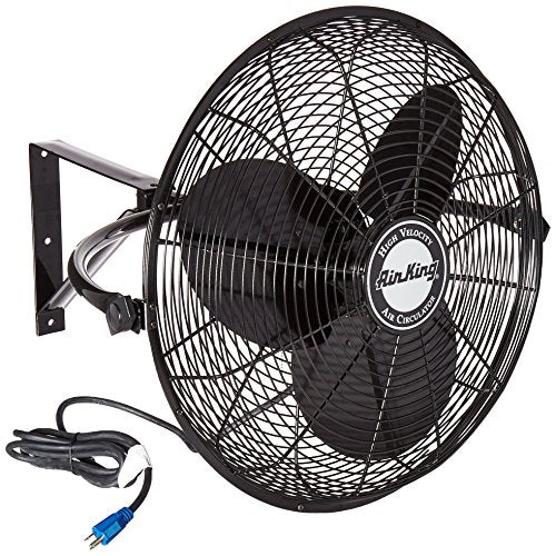 Air King 9020 1/6 HP Industrial Grade Wall Mount Fan, 20-Inch,Black - style: Mount Fan