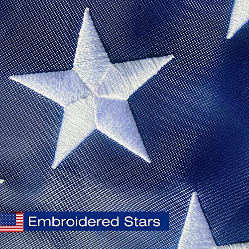 American Flag 2.5X4 FT Pole Sleeve Banner Style Embroidered Stars, Sewn Stripes, Heavy Duty Durable Polyester USA US Flag Outdoor Indoor Flags (Pole NOT Included) - size: 2.5x4 Ft Pole Sleeve
