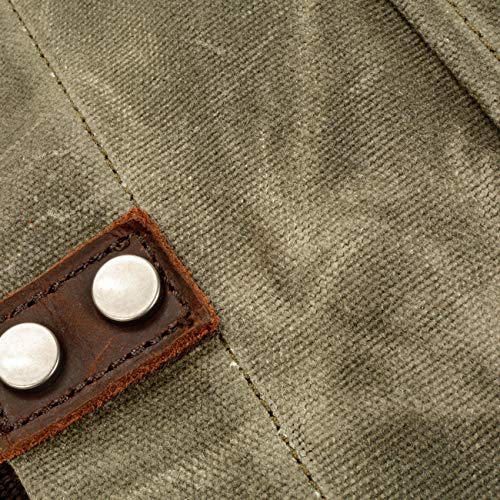 WUDON Waxed Canvas Travel Tote Bag - Extra Large Carryall Shoulder Bag for Women | Travel - color: Green