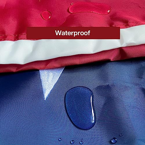 American Flag for Outside 12x18 ft, Embroidered Stars, Sewn Stripes, Brass Grommets Outdoor USA Flag Super Tough Tearproof Spun Polyester US Flag, Giant High Wind United States Flags - size: 12x18 Ft Brass Grommets