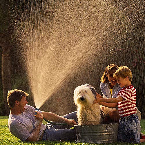 Garden Hose Nozzle 2 Pack Heavy Duty Hose Spray Gun 8 Way High Pressure | Hand Sprayer Spray Nozzle for Watering Lawn Car Washing Pet Bathing Sidewalk Cleaning