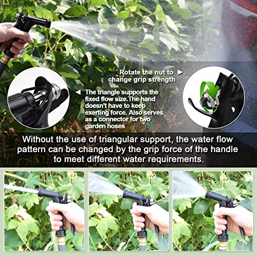 Hose Nozzle 2 Pack, Full Size Pistol Grip Water Nozzle Sprayer with Threaded Front, High Pressure Nozzle, Adjustable Spray Water Flow for Watering Plants, Showering Pet, Washing Car, Cleaning - color: Black, size: 2pcs