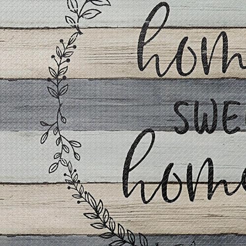Home Dynamix Cozy Living Home Sweet Home Modern Farmhouse Runner Anti-Fatigue Kitchen Mat, Non-Slip Floor Mat, Padded Standing Desk Mat, Grey/Beige, 17.5"x30" - color: Grey/Beige, size: 18"L x 30"W x 0.5"Th