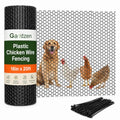 Gardzen Plastic Chicken Wire Mesh 16in x 20ft with 40 pcs Ties | Durable Chicken Fence for Poultry, Garden Protection & DIY Crafting, Heavy-Duty Mesh Netting for Outdoor & Indoor Use - size: 16In x 20ft