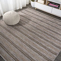 JONATHAN Y Wide Stripe Indoor Outdoor Square Area Rug 6X6 Brown/Natural, Bo Modern Farmhouse for Backyard, Patio, Porch, Easy-Cleaning, High Traffic, Pet-Friendly, Non-Shedding (TSN101A-6SQ) - size: 6'7" x 6'7" (Square)