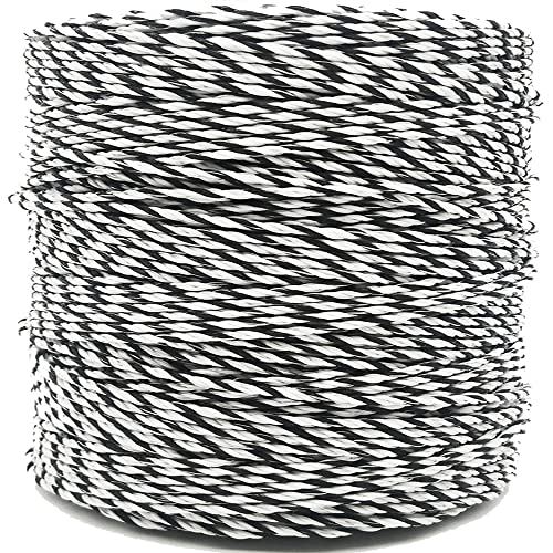 Electric Fencing Polywire 1312 Feet, 400 Meters, 9 Stainless Steel Strands for Excellent Conductivity and Rust Resistance, Portable Electric Fence Rope