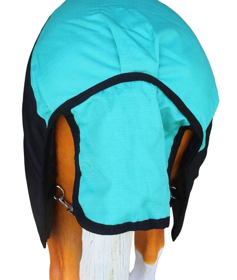 Challenger 1200D Miniature Weanling Donkey Pony Horse Foal Winter Blanket 51975TL - color: Turquoise Black Wave, size: 36 Inches