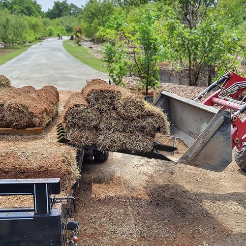YITAMOTOR 4000lbs Clamp on Debris Forks Fits 60'' Tractor Bucket Loader | Heavy Duty Steel, Quick Attach Design, Fits Most Skid Steer Tractors Loader, Widely Used, 6 Fork Tines - size: 6 Debris Forks