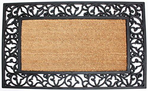 DII Rubber Doormats Collection All Weather, 24x40, Scroll - color: Scroll, size: 2' x 3'4" (Rectangular)