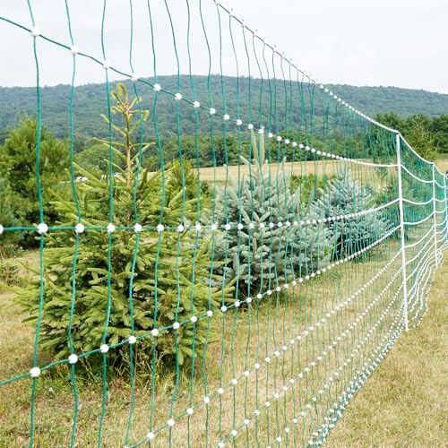 48" H Electric Fence Poultry Netting 12/48/3, Green (164' Roll) - style: 164' Roll