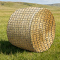 5x5 FT Heavy Duty Slow Feed Hay Net, 1.57-Inch Knotless Weatherproof Nylon Hay Net for Horses, Cattle, Goats, Sheep & Livestock, Outdoor Round Bale Feeder to Reduce Waste