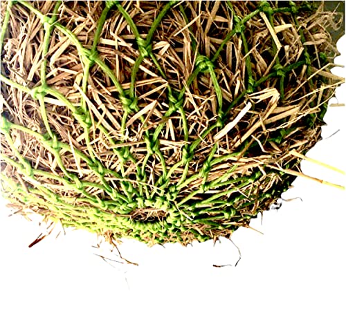 Majestic Ally 1.25”x1.25” Holes Ultra Slow Feed 40” Very Sturdy Hay Net with Bottom Ring for Goat, Sheep, Simulate Grazing and Reduces Waste (Purple) - color: Purple