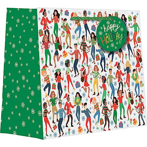 Jillson Roberts Large Christmas Gift Bags with Foil and Holographic Accents (12 Count) - color: Party, size: 12.5" x 10" x 5"