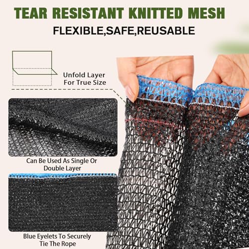 40% 6ft x 100ft Bulk Eyelets Shade Cloth Roll Sunblock Shade UV Resistant Net Windscreen Cover Fabric Roll for Garden Greenhouse Flower Plant Patio Kennel Canopy(Black) - color: Black, size: 6ft X 100ft