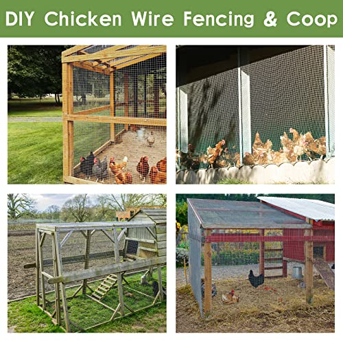 Tongmo 24" x 100' Hardware Cloth, 1inch Mesh Galvanized Chicken Wire Fence, 19 Gauge Welded Wire Roll,Garden Fence, Poultry Netting for Rabbit/Duck/Chicken Coop