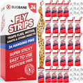 Fly Strips Indoor Sticky Hanging 24pk with Pins. Non Toxic Outdoor Fly Trap Indoor for Home. Flies Tape Paper Trap Ribbon Roll for House Gnat Fruit and Housefly. Bug Catchers for Inside Home Flypaper. - size: 24 count
