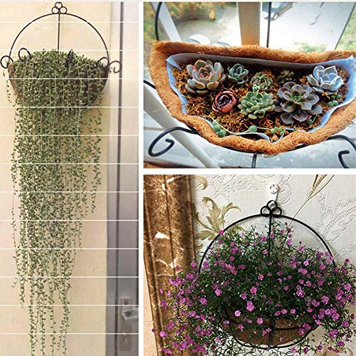 2PCS Half Round Hanging Basket Liners Replacement Coco Liner for Hanging Basket Wall Flower, 100% Natural Coconut Fiber Plant Basket Liner for Garden Planter Flower Pot (20 inch) - size: 20 inch