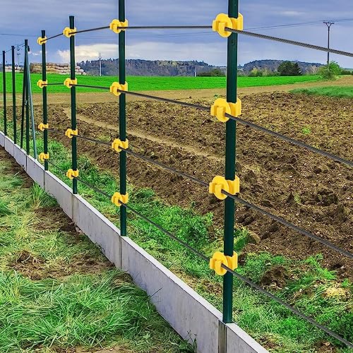 Geiserailie 200 Pcs T Post Insulators for Electric Fence Bulk