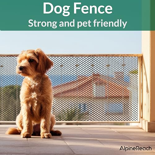 AlpineReach Plastic Chicken Wire Fencing Mesh 1.3ft x 10ft Roll with Zip Ties - Ideal for Poultry, Dogs, Rabbit Barrier & Gardening, Durable UV Resistant, Versatile Rigid Fence, Black (15.7" x 120") - size: 1.3ft x 10ft