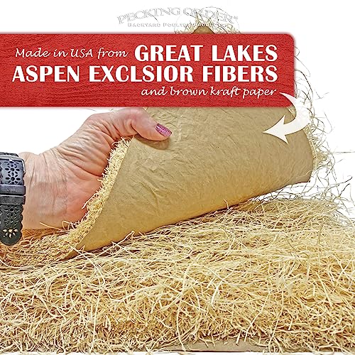 Nest Box Pads for Chicken Nesting Boxes - 13 x 13 Pads Made in USA from Sustainably Sourced Aspen Excelsior,5 Count (Pack of 6) - size: 5 Count (Pack of 6)