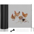 SUNYRISY 40in x 98.4ft Garden Mesh Fence Temporary Fencing | Outdoor Dog Fence with Steel Stakes, Chicken Fencing Plastic Netting Animal Barrier for Backyard Poultry Pet, Black Diamond - color: Black Diamond