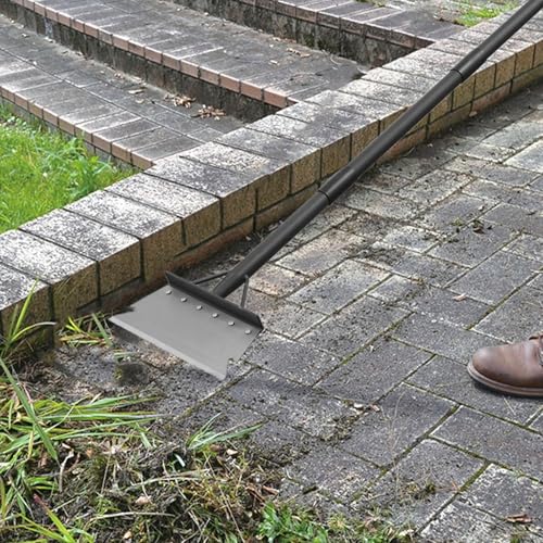 Garden Cleaning Shovel, Floor Scraper with 59 Inch Long Handle, Heavy Duty Snow Scraper Ice Scraper, Garden Flat Shovel for Lawn Edging Weeding Digging Snow Removal and Ice Scraping