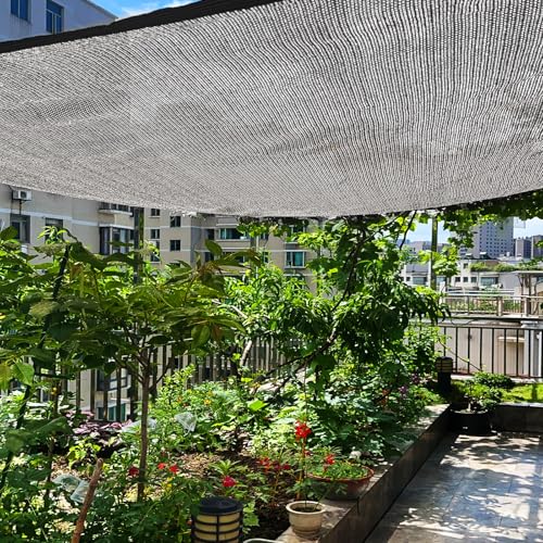 Shade Cloth-80% Aluminum Sunblock Neting,Durable Mesh Tarp with Grommets,Shade Cloth for Garden,Car, Outdoor Pergola,Greenhouse,Chicken Coop and Dog Kennel(Silver) - size: 6.5×16FT