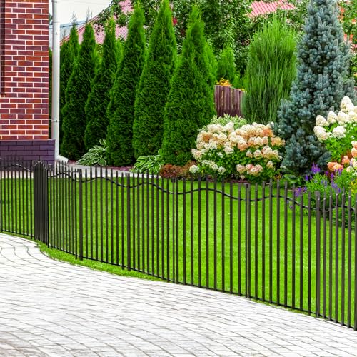 No Dig Garden Fence 32" H x 22.5'L Decorative Yard Dog Outdoor Panels - size: 32 in(H)