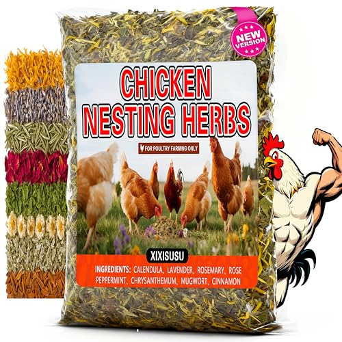 Nesting Herbs for Chicken Coop - 32 oz Natural Chicken Treats, Poultry Feed Botanical Mix, Plant-Based Coop Snacks for Daily Wellness, Feather Quality, Egg Production (2 Pound) - size: 2 Pound (Pack of 1)