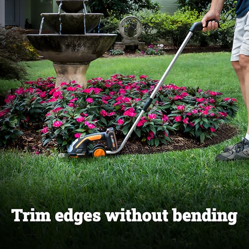 WORX Cordless Grass Shear & Shrub Trimmer, 20V with Extension Pole, WG801.4 | 20V 4" Grass Shear & 8" Shrub Trimmerblades; lightweight 2-lb; extension pole 2.0A battery & chargerincluded; PowerShare. - style: 8" 20V Shrubber Trimmer w/4" Grass Shear/(1)2.