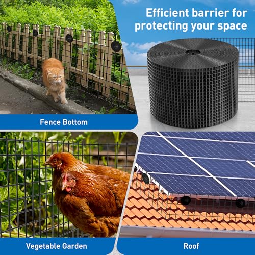 Solar Panel Bird Guard, 6in x 100ft with 70 Fastener Clips | PVC Coated Welded Wire Mesh Critter Guard for Solar Panels, Solar Screen for Pigeon Netting Bird Squirrel Proof - color: 6IN x 100FT