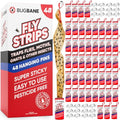 Fly Strips Indoor Sticky Hanging 48pk with Pins. Non Toxic Outdoor Fly Trap Indoor for Home. Flies Tape Paper Trap Ribbon Roll for House Gnat Fruit and Housefly. Bug Catchers for Inside Home Flypaper. - size: 48 count