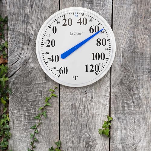 La Crosse T83714 13.5 inch Analog Dial Thermometer with Key Hider Compartment