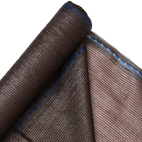5'10" x 100 FT 60% Shade Cloth Roll Brown | Green HDPE UV Resistant Breathable Eyelets Sun Protection for Greenhouse Garden Fence Pergola Patio Flower Plant Kennel - size: 5'10"x100ft - 60% - BRN