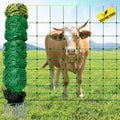 Electric Fence Netting, 49.6" H x 164'L Portable Livestock Nets for Cattle | Sheep, Goat, Hogs, Larger Animals, Electric Fencing with 14 Pre-Assembled Double-Spiked Posts for Backyards, Ranches, Farms
