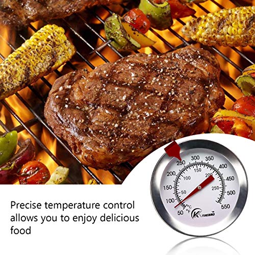 Deep Fry Thermometer with Instant Read,Oil Thermometer(2-Pack),12” Stainless Steel Stem Meat Cooking Thermometer,Best for Turkey,BBQ,Gril - color: 2-pack