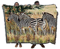 Pure Country Weavers Three Zebra Group Blanket by Cynthie Fisher - Gift Tapestry Throw Woven from Cotton - Made in the USA (72x54) - color: Zebras