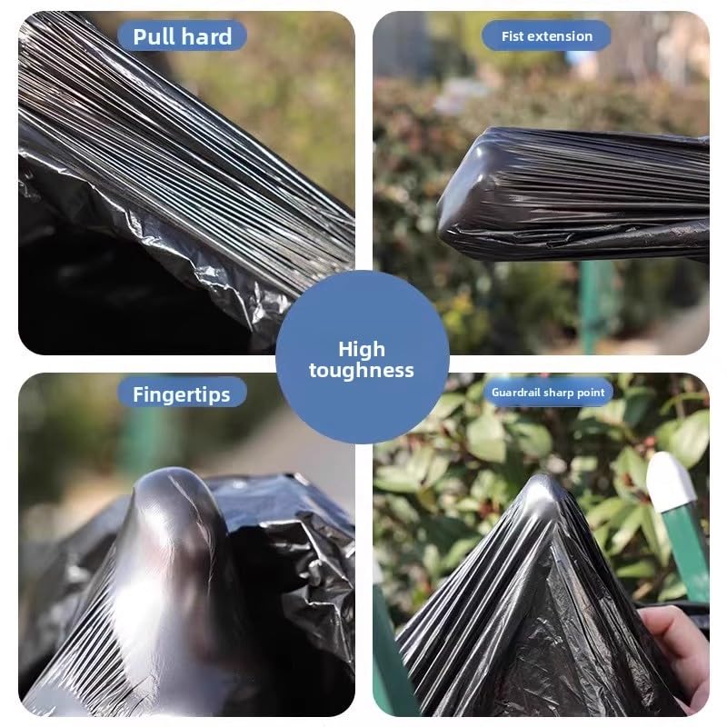 45-50 gallon heavy duty trash bags, 39.37x47.24 inches, black, extra strong construction & yard bags for commercial, industrial, garden waste, leakproof & puncture resistant(30 pieces）