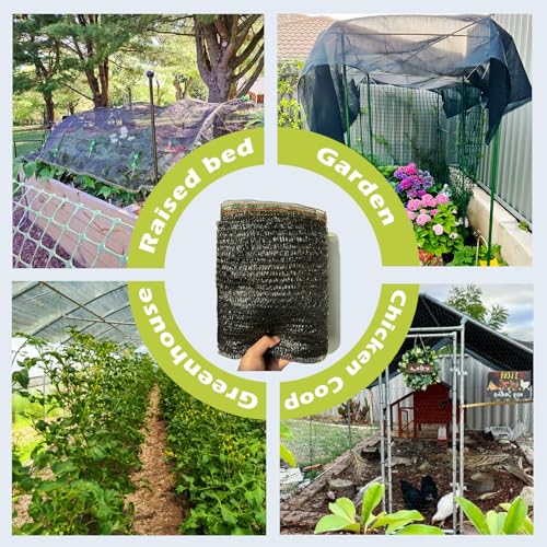 55% Shade Cloth for Garden, Black Shade Net 6.5X10 FT | Sunblock Mesh UV Resistant Net for Vegetables Flowers Greenhouse Raised Bed, Plant Shade Cover from Sun - size: 6.5X10 FT