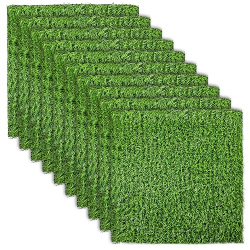 Kalekey 10 Pack Nesting Pads for Chicken Coop, 12"x12" Nesting Box for Laying Eggs, Washable Artificial Grass for Chicken Hen Small Pets on Garden Lawn Indoor Outdoor - size: 10 Pack
