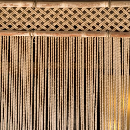 Natural Jute Rope, Heavy Duty Thick Rope, 1/2 in x 100 ft | For indoor and outdoor crafts, nautical rope decor, railings, hammocks, swings, gardening and tug of war - size: 1/2 in x 100 ft