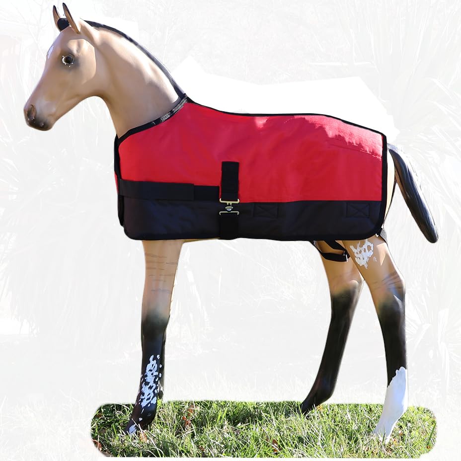 Mini/Pony/Livestock 1200D Adjustable Water Resistant Turnout Blanket - color: Royal Blue, size: 56 - 62