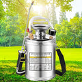 1Gal Stainless Steel Pump Up Sprayer Reinforced Hose, Hand Pump Sprayer with Pressure Gauge&Safety Valve, Adjustable Nozzle Suitable for Gardening (1 Gallon) - style: 1 Gal