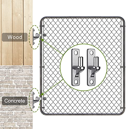 Insaga 304 Stainless Steel Gate Hinges 2 Pcs, Heavy Duty Wall Mount Hinges with 5/8" Pin, One-Piece Casting Farm & Chain Link Fence Gate Hardware - color: Silver-SS-Pin-2Pcs