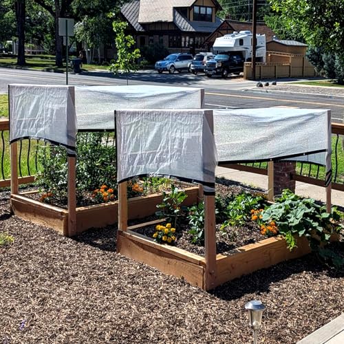 Shade Cloth-80% Aluminum Sunblock Neting,Durable Mesh Tarp with Grommets,Shade Cloth for Garden,Car, Outdoor Pergola,Greenhouse,Chicken Coop and Dog Kennel(Silver) - size: 6.5×16FT